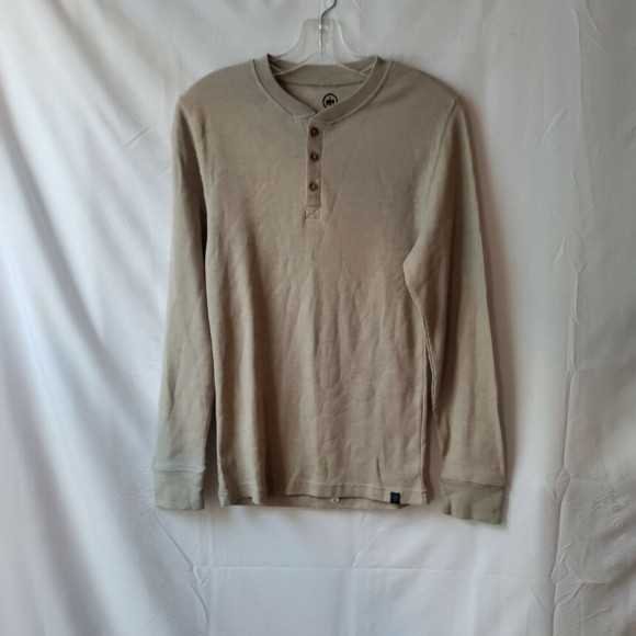 Lot of 2 Monument Men's Henley Long Sleeve Shirts Crew Half Button Up Ribbed S - Picture 7 of 10